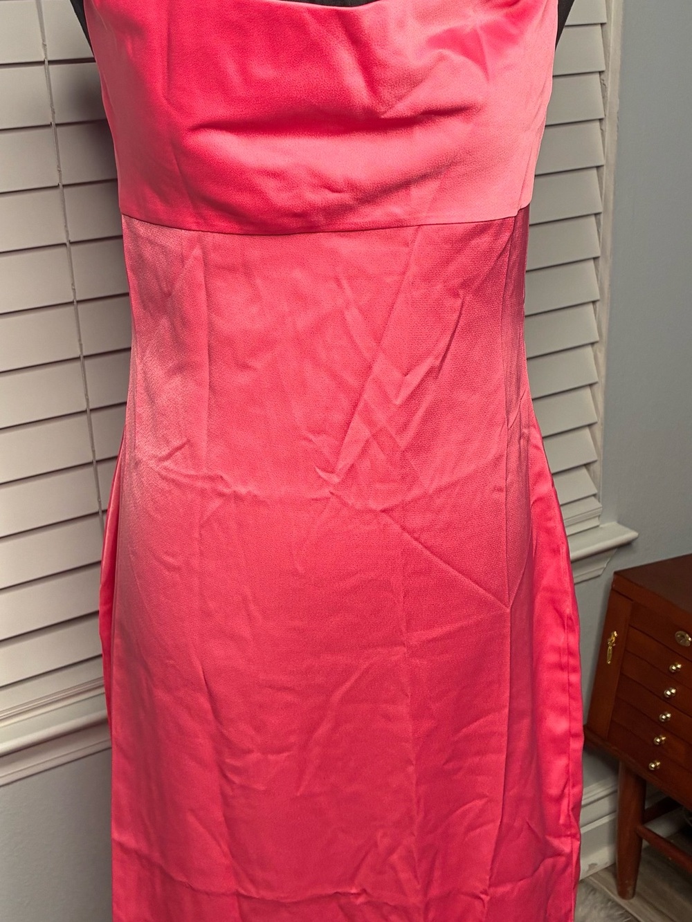 WeWoreWhat Coral Pink Midi Sheath Dress